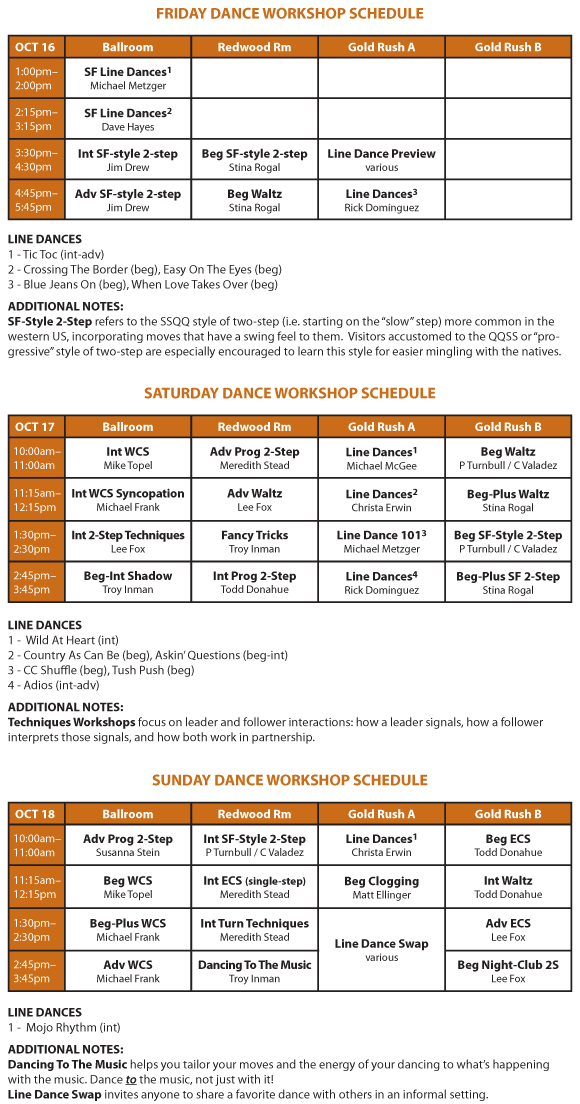 workshop schedule