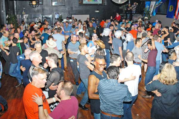 crowded dance floor at the Stompede